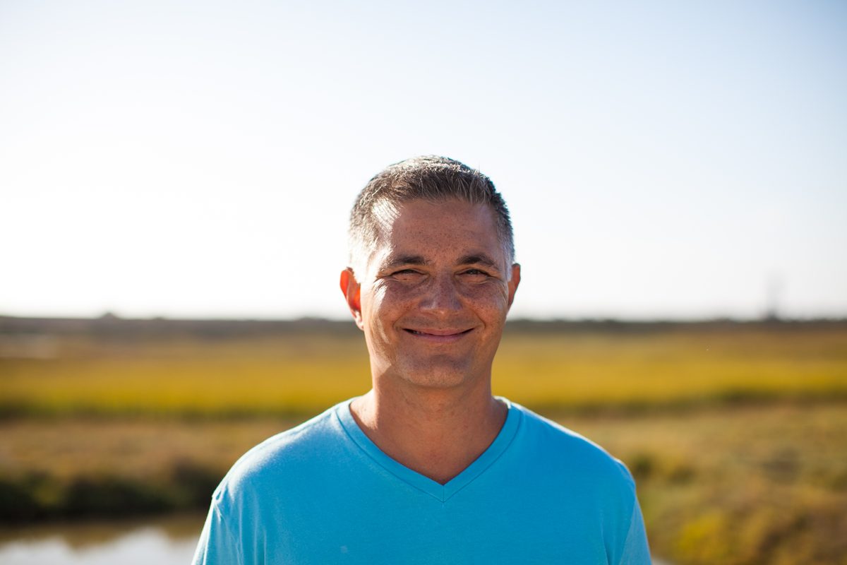Jim Simcoe, founder of Pointbreak Sports, on the coast